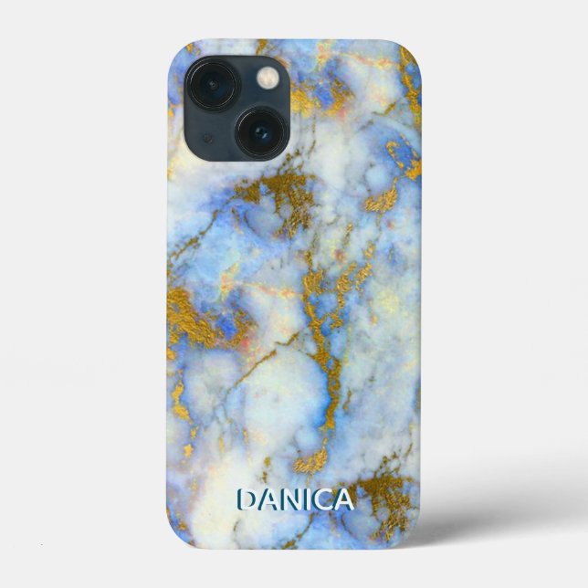 Handy-Fall individuell anpassen - Marble Gold Vein Case-Mate iPhone Hülle (Rückseite)