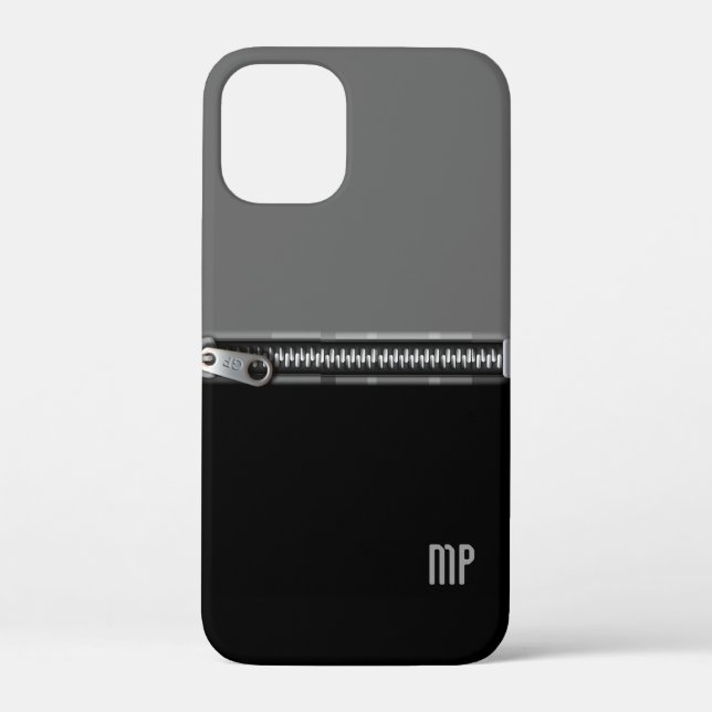 Handy-Fall mit "Zipper" und Ihre Initialen Case-Mate iPhone Hülle (Rückseite)