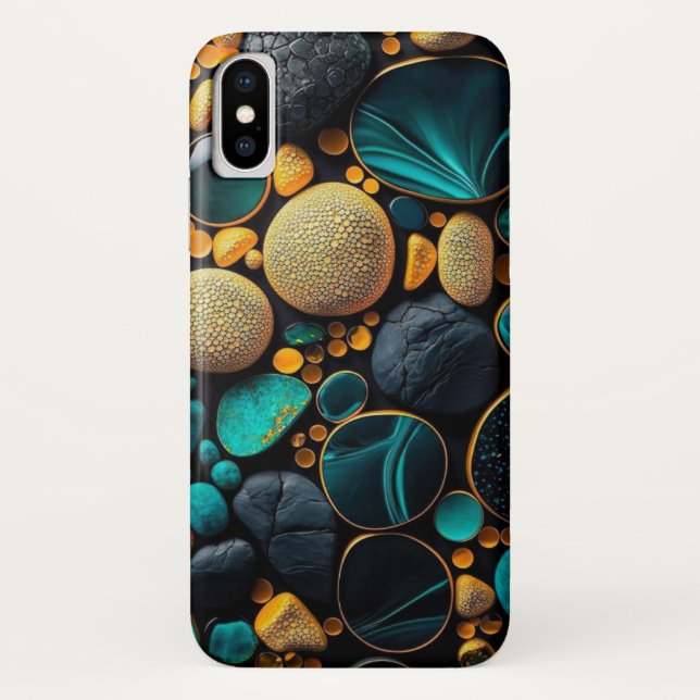 Handy-Gehäuse mit farbigen Steinen Case-Mate iPhone Hülle (Rückseite)