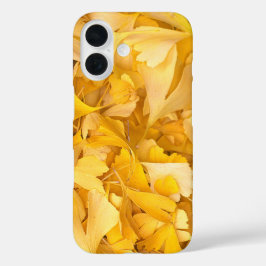 Handy Hülle Apple Iphone 16 gelbe Blätter Falllaub