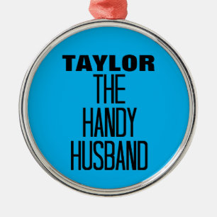 Handy Husband Silbernes Ornament