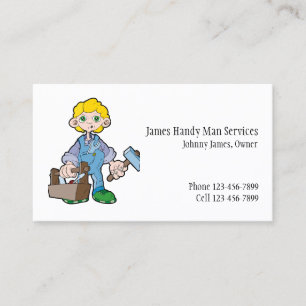 Handy Man Tool Box Contractor Business Card Visitenkarte