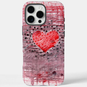 Handy mit Bild eines Herzens iPhone 16 Pro Max Hülle