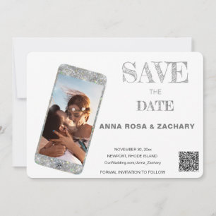 *~* Handy QR AR6 Foto WEDD SPEICHERN DAS DATUM Einladung