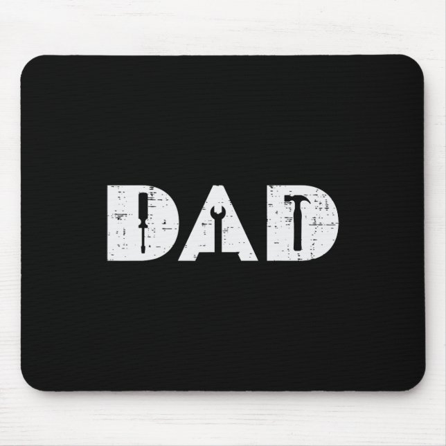 Handy Tools Funny Vathers Day Mechanic Daddy Papa Mousepad (Vorne)