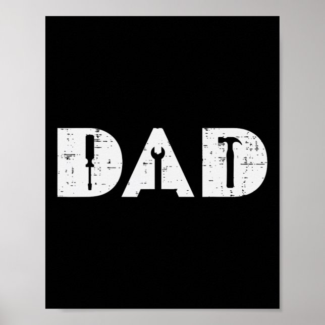 Handy Tools Funny Vathers Day Mechanic Daddy Papa Poster (Vorne)