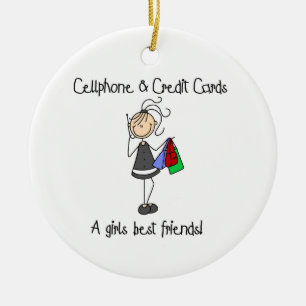 Handy- und Kreditkarten Keramikornament
