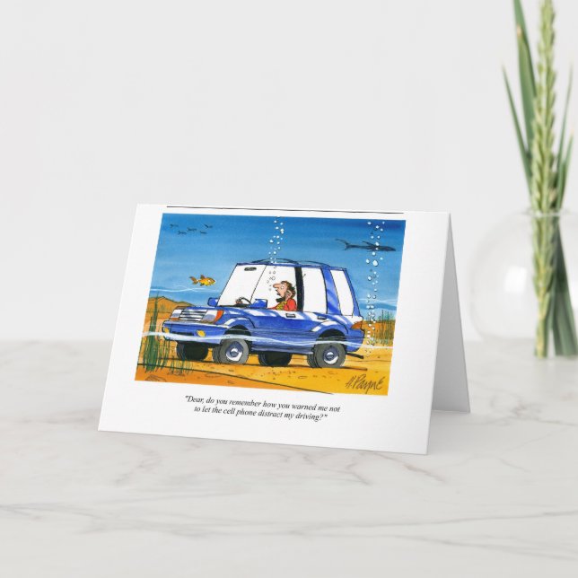 Handy unter Wasser Karte (Vorderseite)