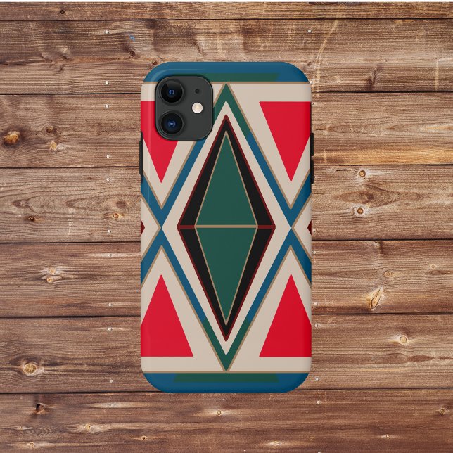 Handyhülle iPhone 11 blau mit Ethnomuster Case-Mate iPhone Hülle (Von Creator hochgeladen)