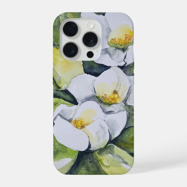 Handyhülle_Magnolie iPhone Hülle (Rückseite)