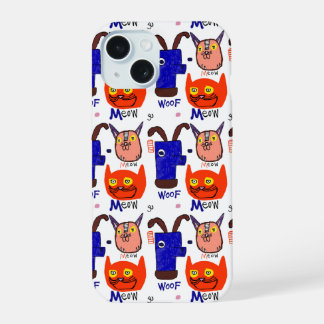 Handyhülle Meow Woof iPhone 15 Hülle