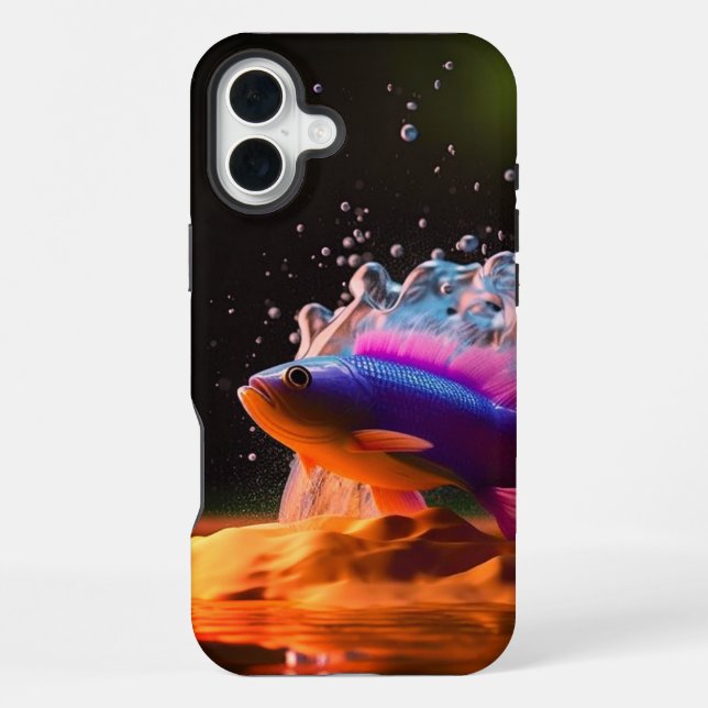Handyhülle mit Fischkunst iPhone Hülle (Rückseite)