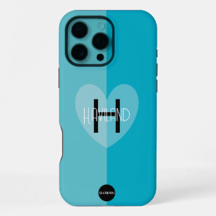 Handyhülle mit Herz und MonogrammHAMbWG iPhone 16 Pro Max Hülle