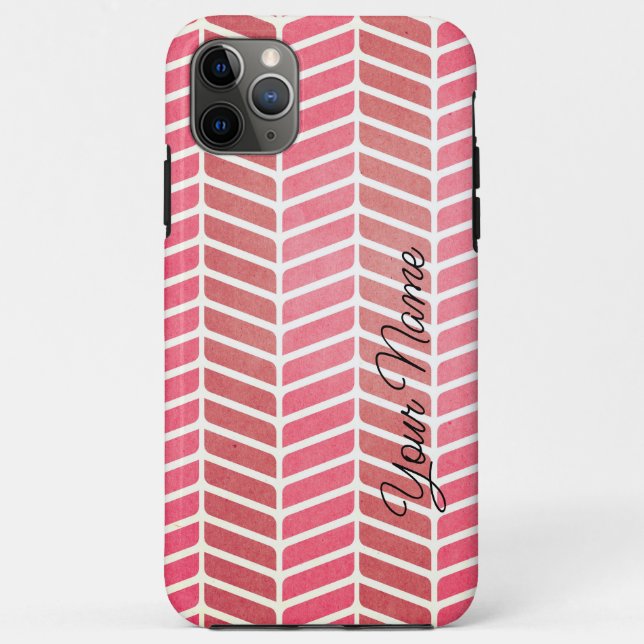 Handyhülle mit horizontalen Wellen in rosa Schatti Case-Mate iPhone Hülle (Rückseite)