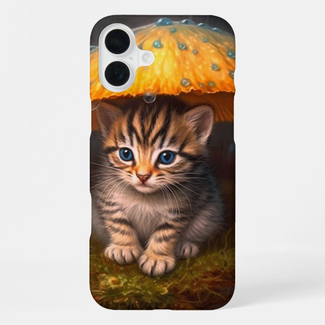 Handyhülle mit Kätzchen Kunst iPhone Hülle (Rückseite)