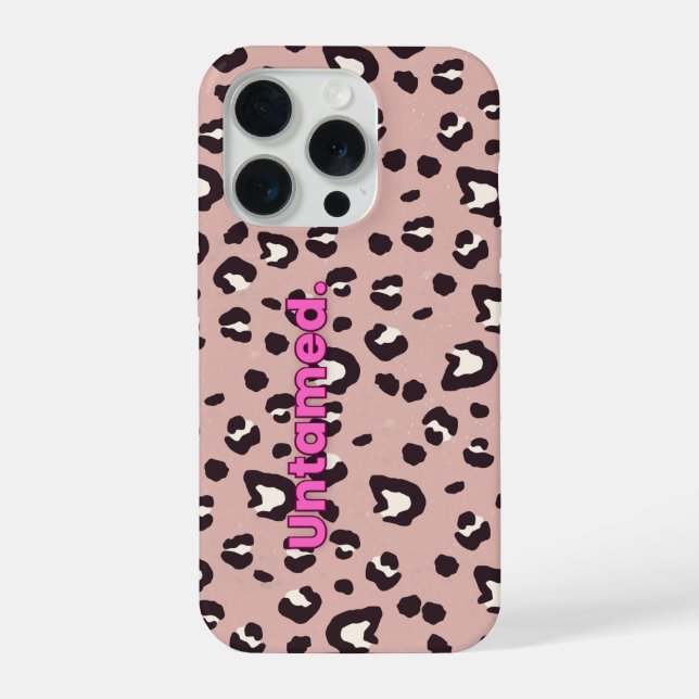 Handyhülle rosa Tiermuster iPhone Hülle (Rückseite)