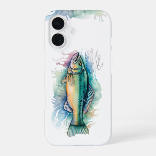 Handyhülle - Watercolor-Serie: Bass iPhone 16 Hülle
