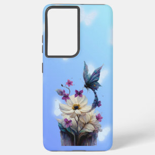 Handyhülle Weiße Blumen Samsung Galaxy Hülle