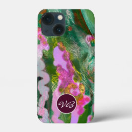 Handyhüllen Psychodelisches lila grünes Monogramm Case-Mate iPhone Hülle
