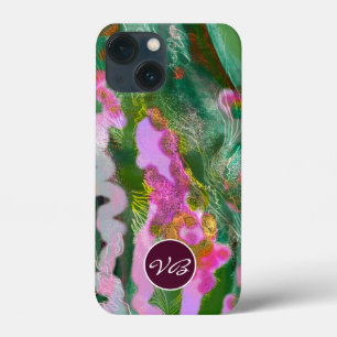 Handyhüllen Psychodelisches lila grünes Monogramm Case-Mate iPhone Hülle