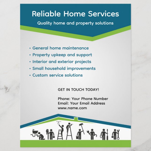 Handyman and home maintenance flyer (Vorne)