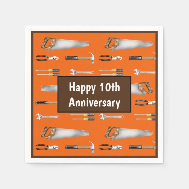 Handyman-Arbeitswerkzeuge Serviette (Vorderseite)