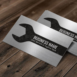 Handyman Auto Repair Maintenance Service Metallic Visitenkarte