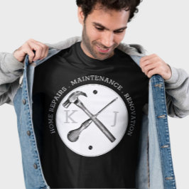 Handyman Beruflich Custom Monogram Logo Service T-Shirt