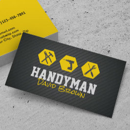 Handyman Beruflich House Repair Service Gold Visitenkarte