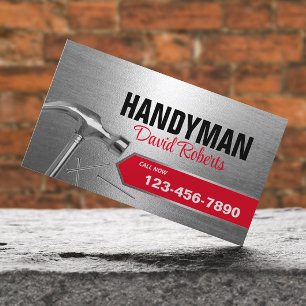 Handyman Berufliche Reparatur- und Wartungsmetalle Visitenkarte
