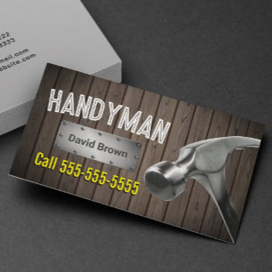 Handyman Big Hammer House Reparaturservice Holz Visitenkarte