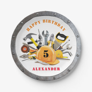 Handyman Boy Tools Geburtstagsparty Paper Plate Pappteller