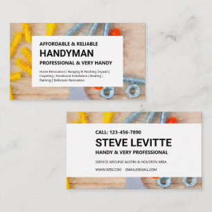 Handyman Business Card - Arbeitstools Visitenkarte