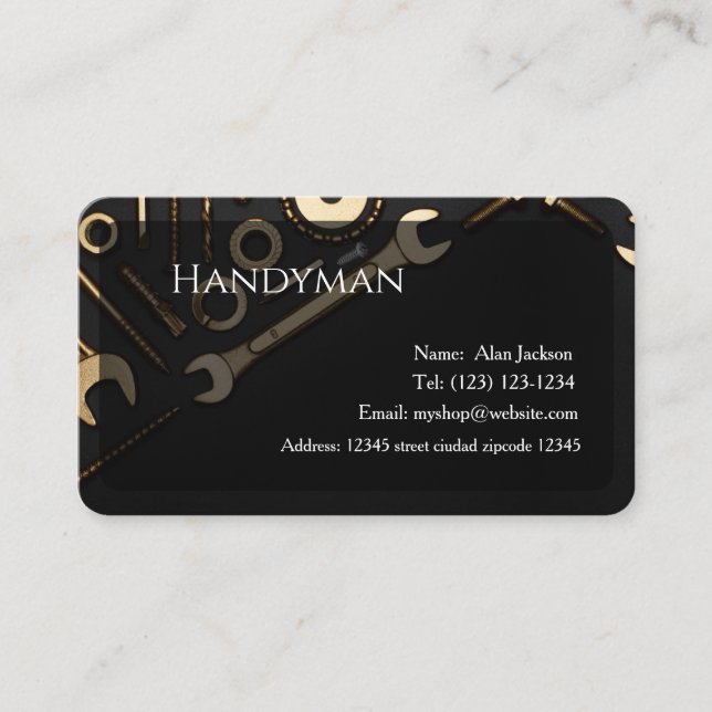 Handyman Business Card bearbeitet Visitenkarte (Vorderseite)