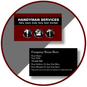 Handyman Business Cards Cooles Design Visitenkarte
