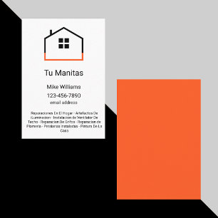 Handyman Business Cards Spanische Sprache Visitenkarte