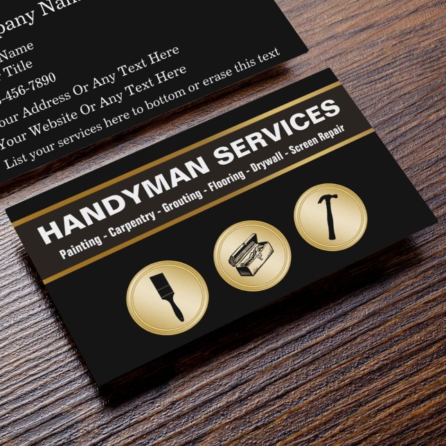 Handyman Business Cards Visitenkarte (Von Creator hochgeladen)