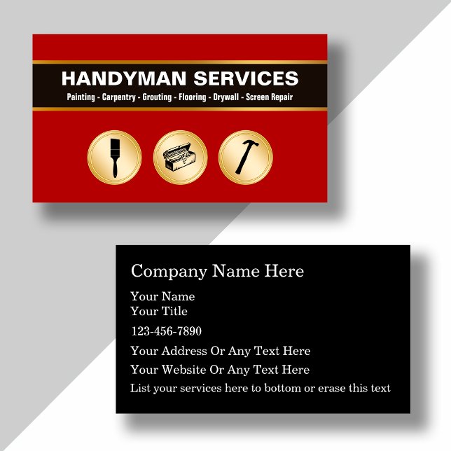 Handyman Business Cards Visitenkarte (Von Creator hochgeladen)