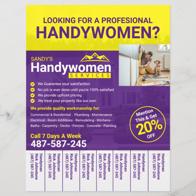 Handyman Business Flyer - Zuhause Business (Vorne)