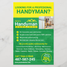 Handyman Business Promo Flyer - Zuhause Business
