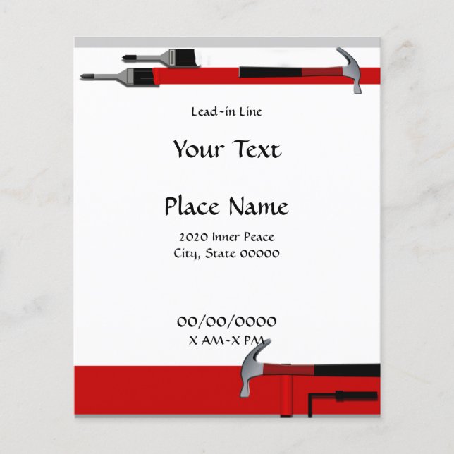 Handyman Carpenter Painter Small Flyer (Vorne)