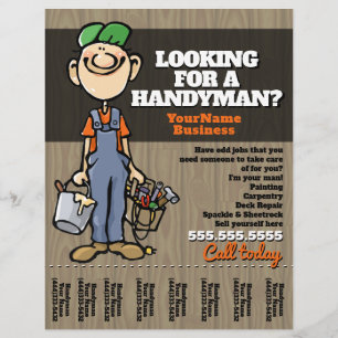 Handyman Carpenter Plumber Painter verdienen Geld Flyer
