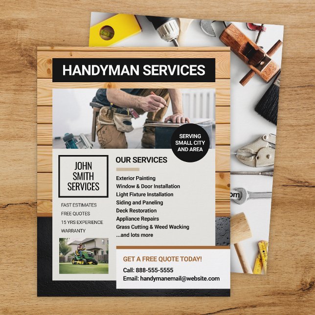 Handyman Carpenter Zuhause Renovations Services Fl Flyer (Von Creator hochgeladen)