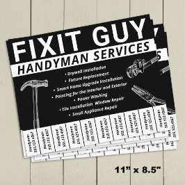 Handyman Carpentry Tee Off Phone Number Flyer