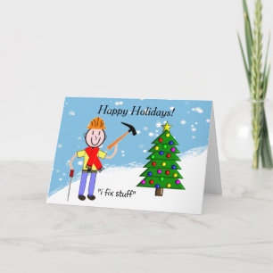 Handyman Christmas Cards Feiertagskarte