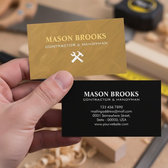 Handyman & Construction Branding Visitenkarte (Von Creator hochgeladen)