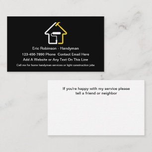 Handyman Construction Einzigartige neue Visitenkar Visitenkarte