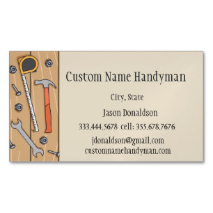 Handyman Custom Carpenter Magnetische Visitenkarte