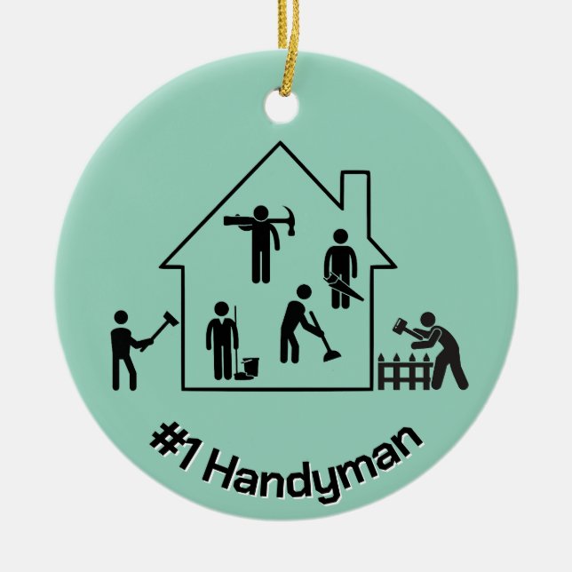 Handyman Design Keramik Ornament (Vorne)