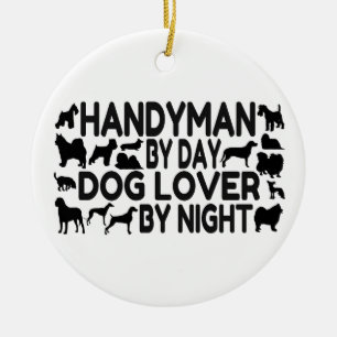 Handyman Dog Lover Keramik Ornament